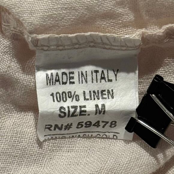 Guisy Top Linen Minimalist Lagenlook Boxy Casual Neutral Capsule Italy Medium - Picture 3 of 6